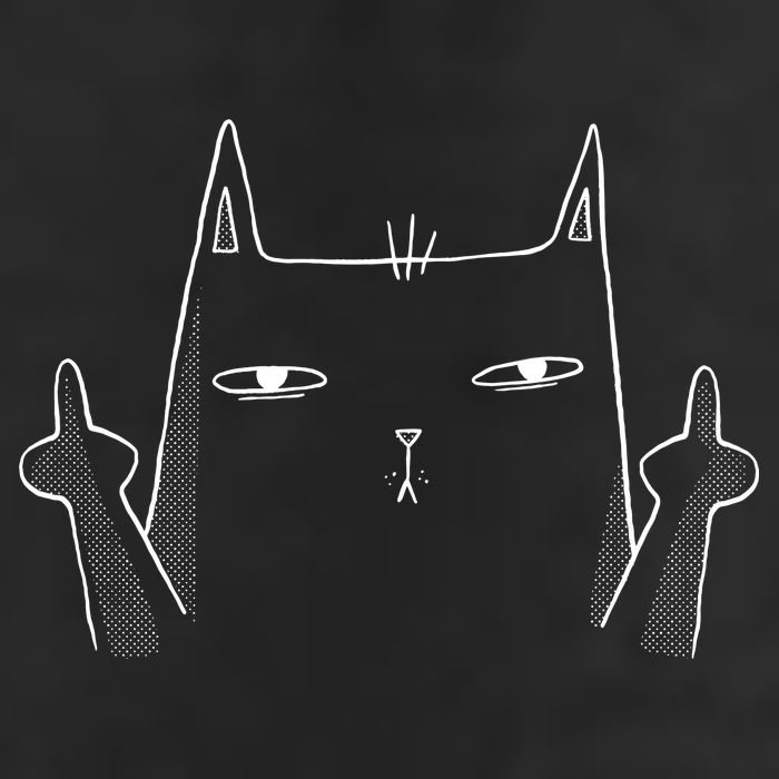 Middle Finger Cat Cool Comfort Performance Bucket Hat