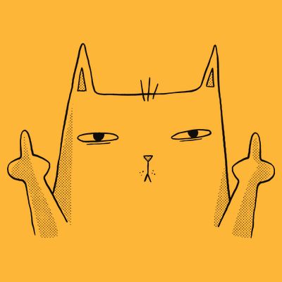 Middle Finger Cat T-Shirt