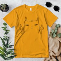 Middle Finger Cat Premium T-Shirt