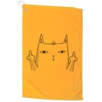Middle Finger Cat Golf Towel