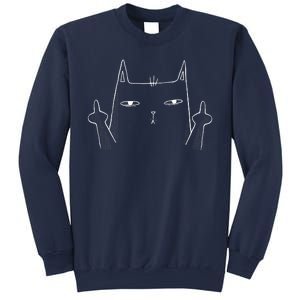 Middle Finger Cat Sweatshirt