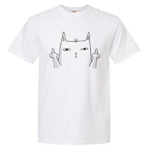 Middle Finger Cat Garment-Dyed Heavyweight T-Shirt