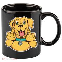 Middle Finger Dog 11oz C Handle Ceramic Mug