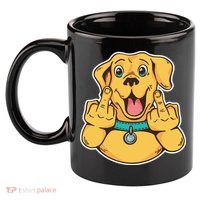 Middle Finger Dog 11oz C Handle Ceramic Mug