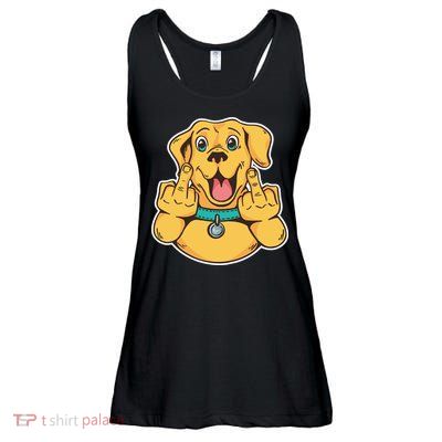 Middle Finger Dog Ladies Essential Flowy Tank