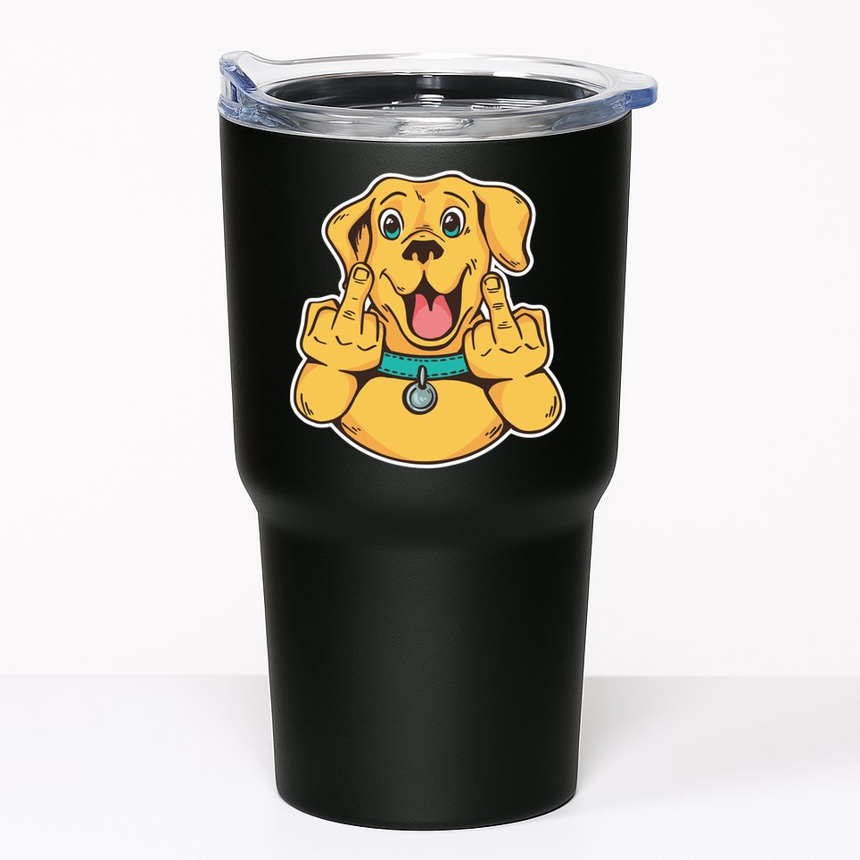Middle Finger Dog Tumbler