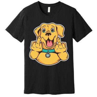 Middle Finger Dog Premium T-Shirt
