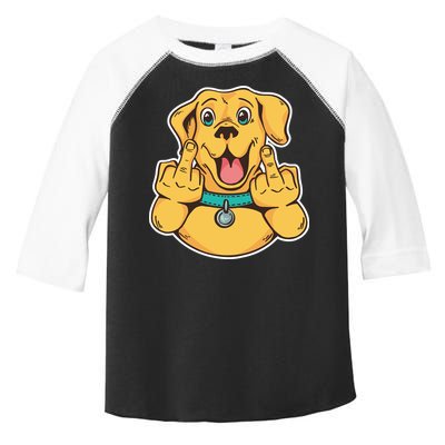 Middle Finger Dog Toddler Fine Jersey T-Shirt