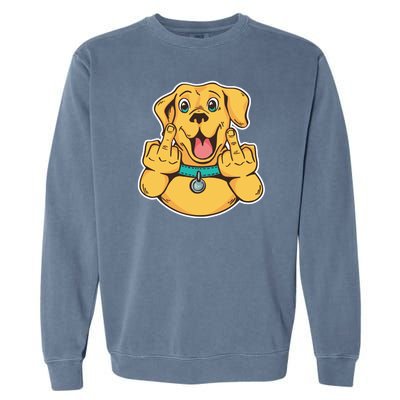 Middle Finger Dog Garment-Dyed Sweatshirt