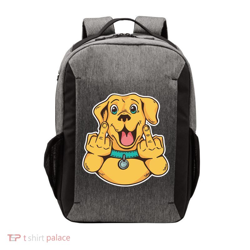 Middle Finger Dog Vector Backpack