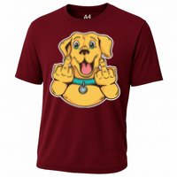 Middle Finger Dog Cooling Performance Crew T-Shirt