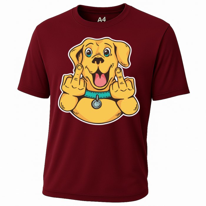 Middle Finger Dog Cooling Performance Crew T-Shirt