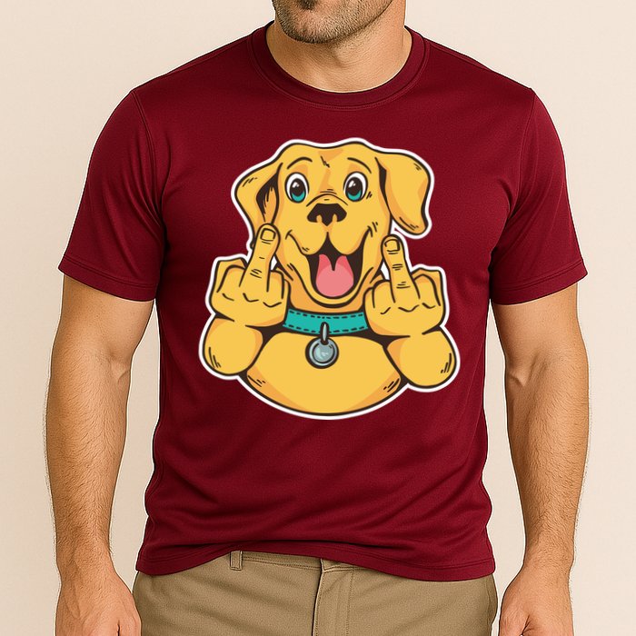 Middle Finger Dog Cooling Performance Crew T-Shirt