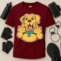 Middle Finger Dog Cooling Performance Crew T-Shirt
