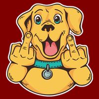 Middle Finger Dog Apron