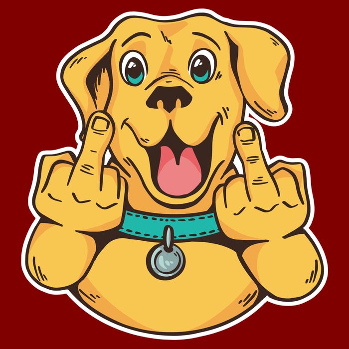 Middle Finger Dog Apron