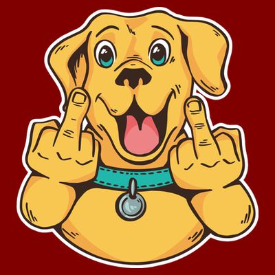 Middle Finger Dog T-Shirt