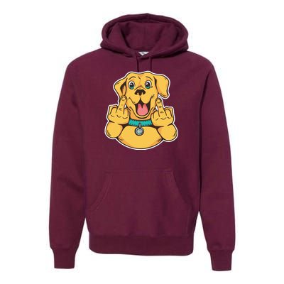 Middle Finger Dog Premium Hoodie