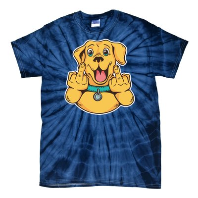 Middle Finger Dog Tie-Dye T-Shirt