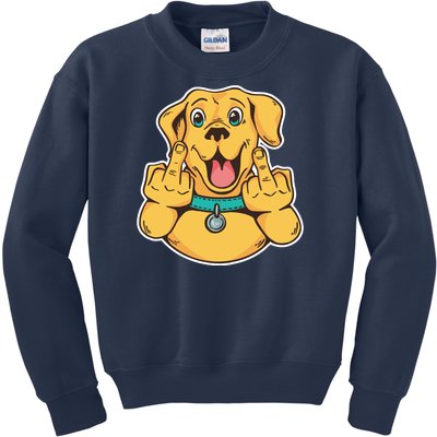 Middle Finger Dog Kids Sweatshirt