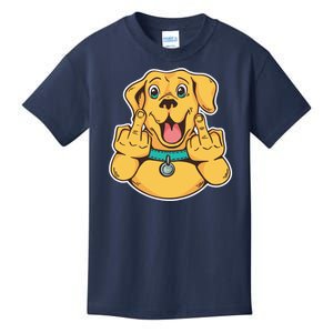 Middle Finger Dog Kids T-Shirt