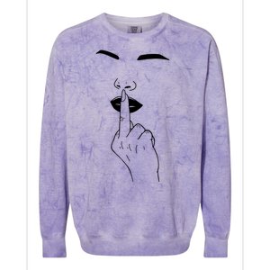 Middle Finger Lips Colorblast Crewneck Sweatshirt