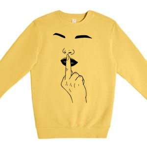 Middle Finger Lips Premium Crewneck Sweatshirt