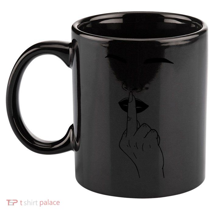 Middle Finger Lips 11oz C Handle Ceramic Mug