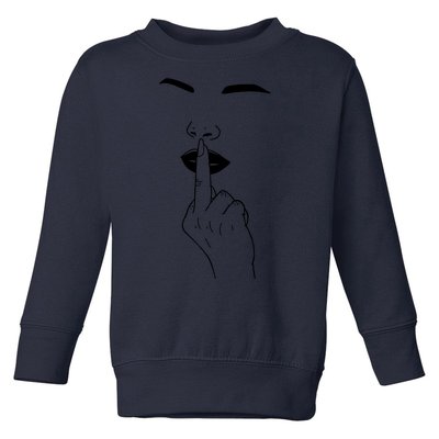 Middle Finger Lips Toddler Sweatshirt