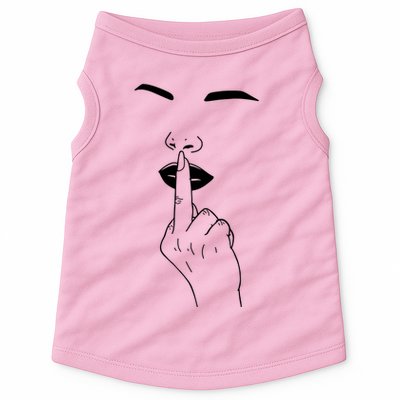 Middle Finger Lips Doggie Tank