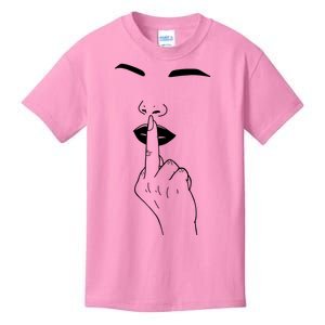 Middle Finger Lips Kids T-Shirt