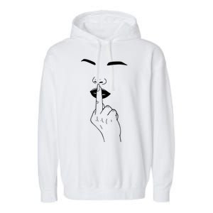 Middle Finger Lips Garment-Dyed Fleece Hoodie