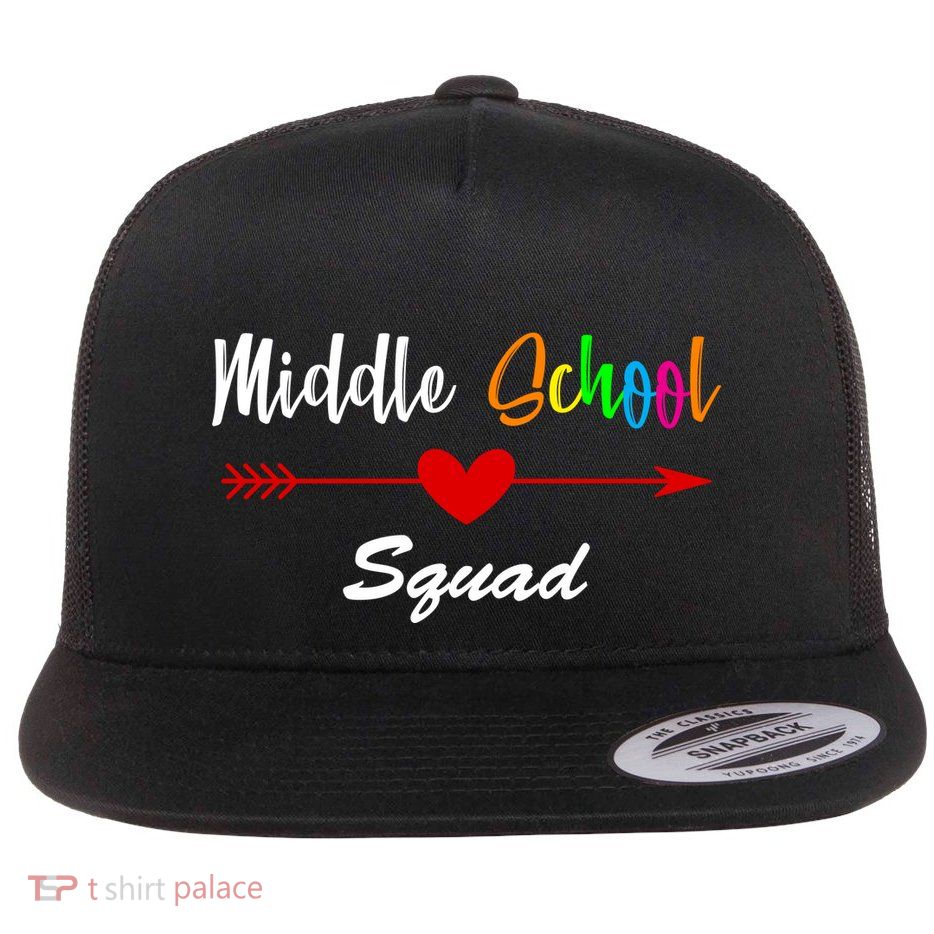 Middle School Squad Flat Bill Trucker Hat