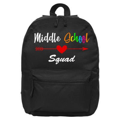 Middle School Squad 16 in Basic Backpack