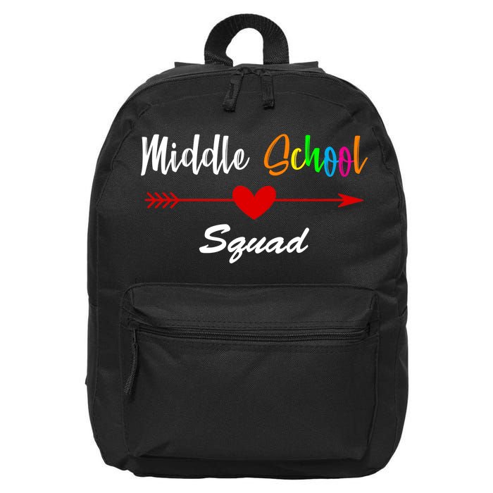 Middle School Squad 16 in Basic Backpack