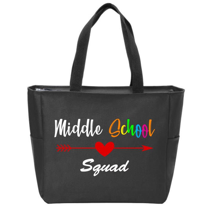 Middle School Squad Zip Tote Bag