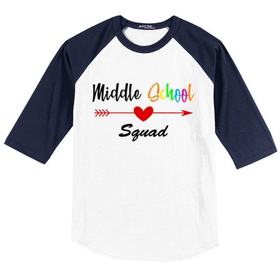 Middle School Squad Baseball Sleeve Shirt