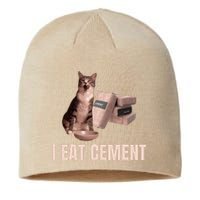 Meme I Eat Cement Cursed Cat Funny Oddly Specific Sustainable Beanie