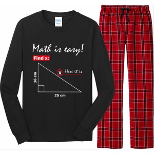 Math Is Easy Find X Here It Is Long Sleeve Pajama Set