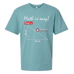 Math Is Easy Find X Here It Is Sueded Cloud Jersey T-Shirt