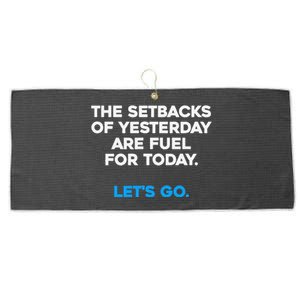 Motivational Inspirational Empowering Quote Fuel For Today Large Microfiber Waffle Golf Towel