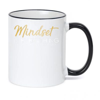 Mindset Is Everything Positive Quote 11oz Black Color Changing Mug