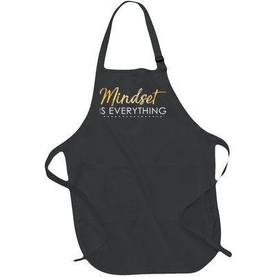 Mindset Is Everything Positive Quote Full-Length Apron With Pockets