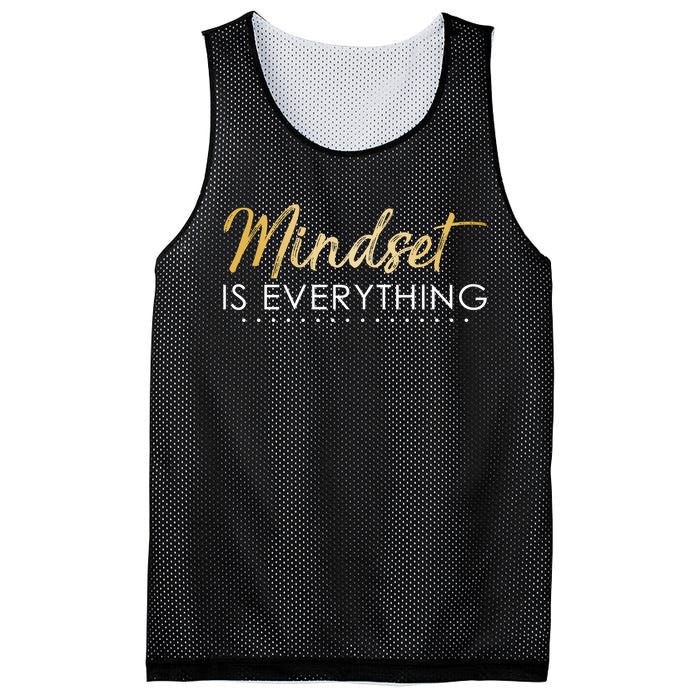 Mindset Is Everything Positive Quote Mesh Reversible Basketball Jersey Tank