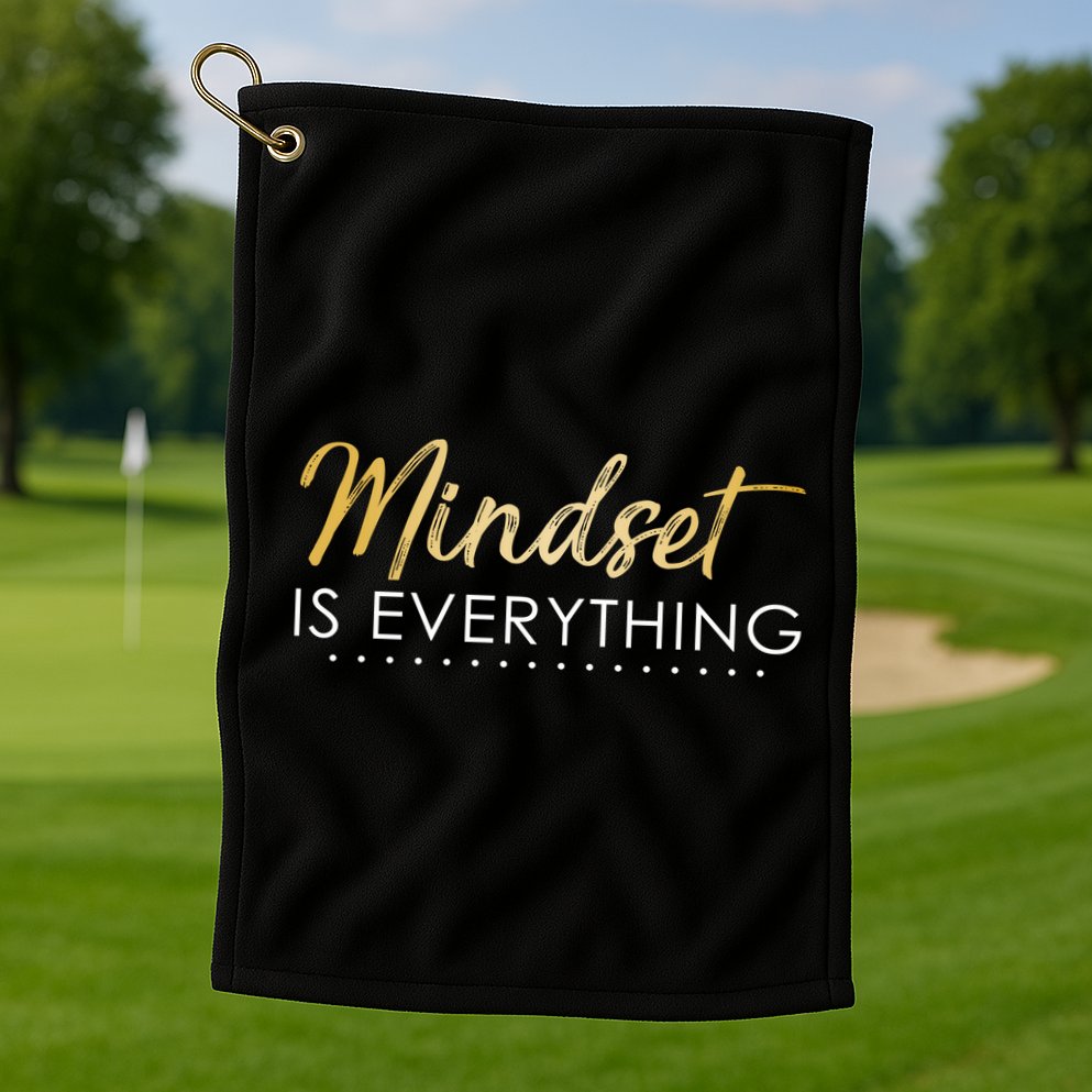 Mindset Is Everything Positive Quote Golf Towel