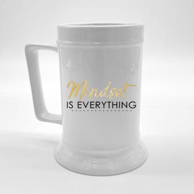 Mindset Is Everything Positive Quote Beer Stein