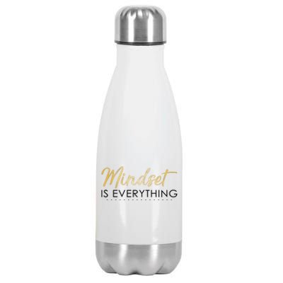 Mindset Is Everything Positive Quote Stainless Steel Insulated Water Bottle