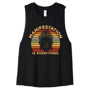 Manifestation Is Everything Law Of Attraction And Yoga Women's Racerback Cropped Tank