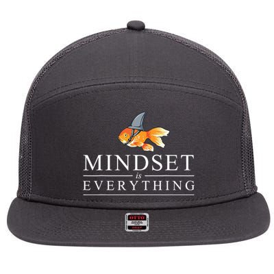 Mindest Is Everything Motivational Quote Inspiration 7 Panel Mesh Trucker Snapback Hat