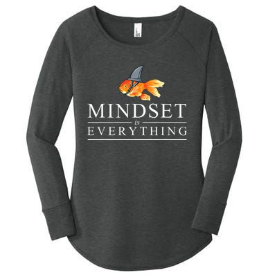 Mindest Is Everything Motivational Quote Inspiration Women's Perfect Tri Tunic Long Sleeve Shirt